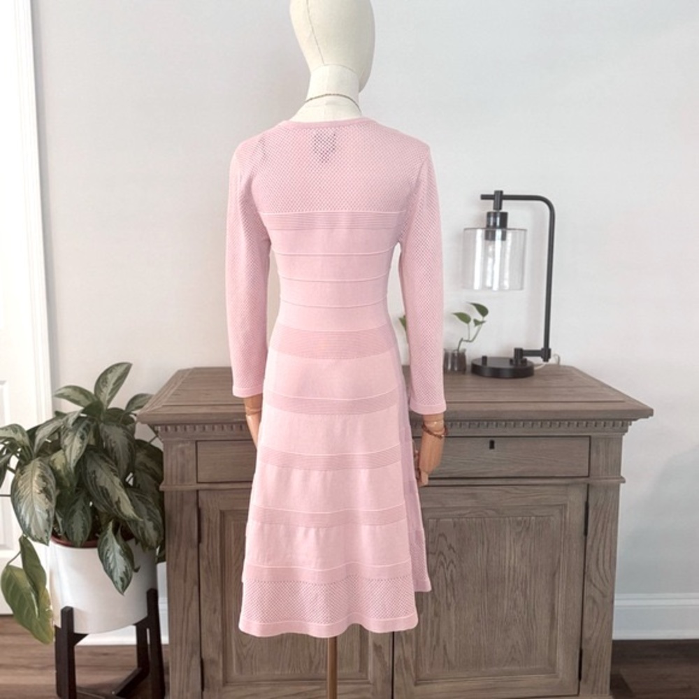 Vince Camuto Mesh-detail Fit-and-flare Dress | Size Small - Picture 12 of 14